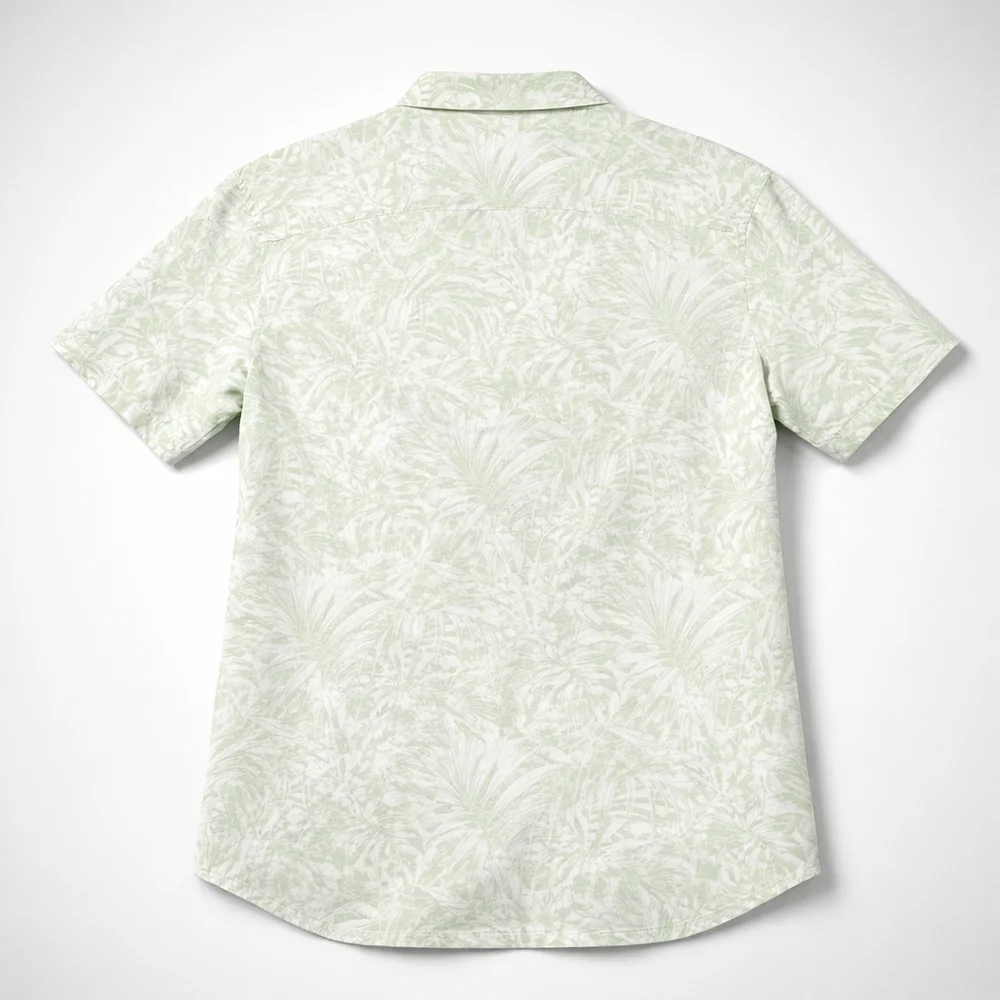 Columbia Men’s Short Sleeve Hawaiian Shirt – Tropical Print - Picture 3 of 8